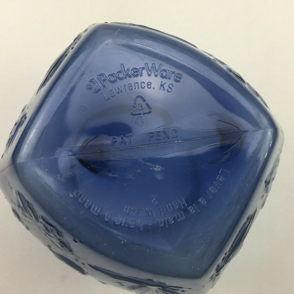 Packerware Clear Blue Butterfly Embossed Water Juice Jug With Flip Lid Handle - Picture 8 of 12